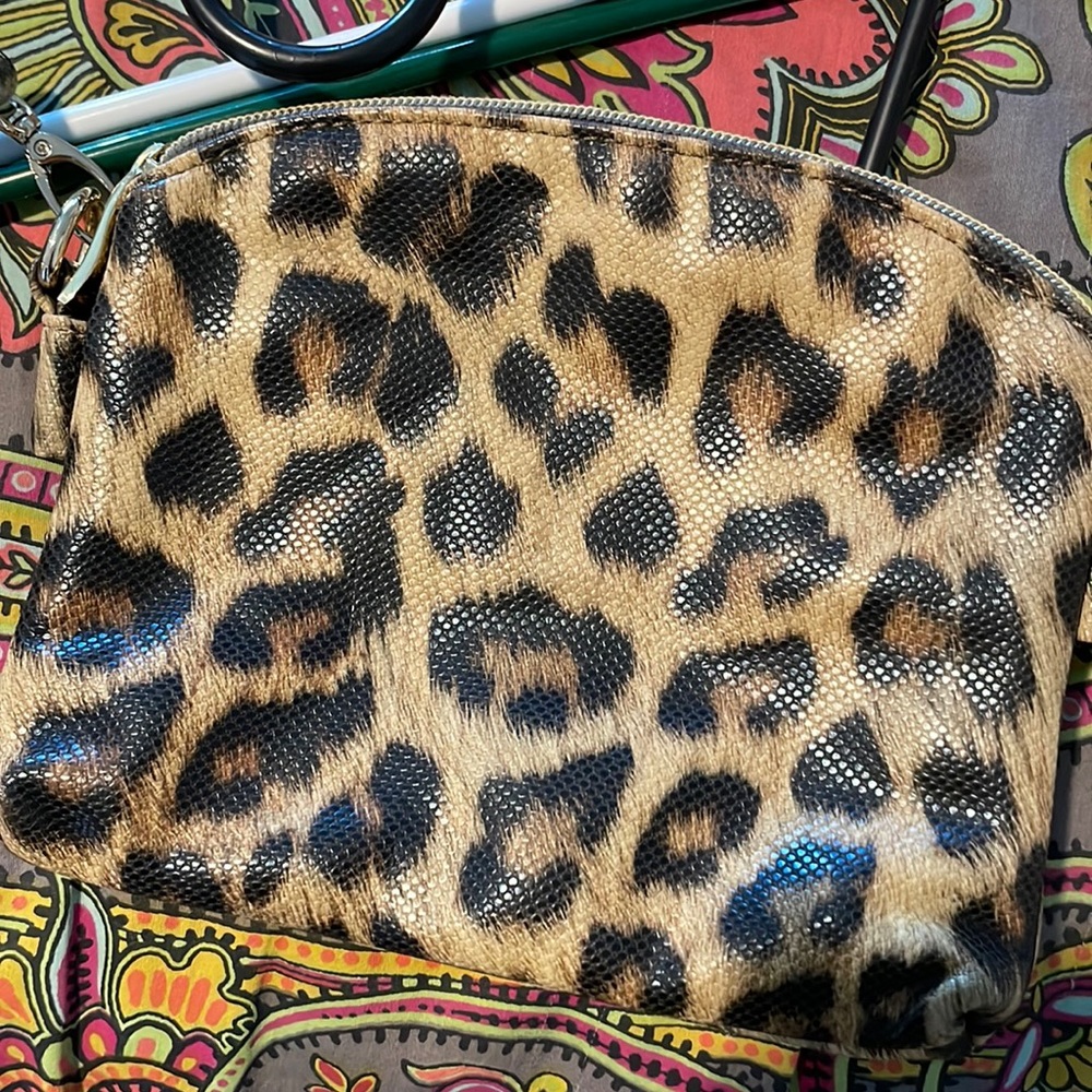 Leopard wristlet
